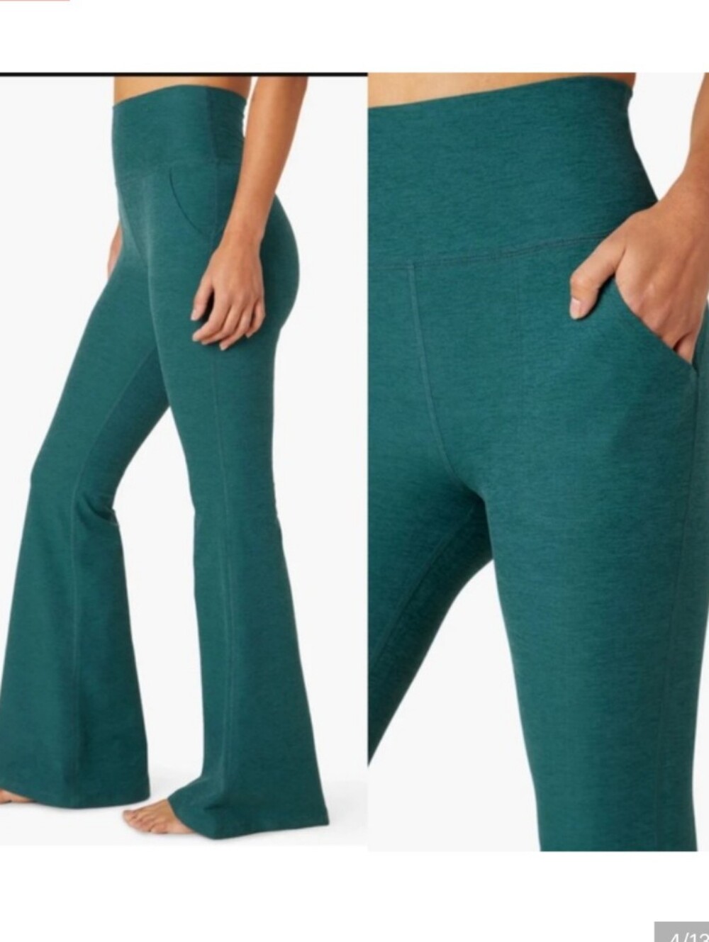 Beyond Yoga High Waisted All Day Flare Yoga Pants Leggings Spacedye Teal S - Picture 2 of 6